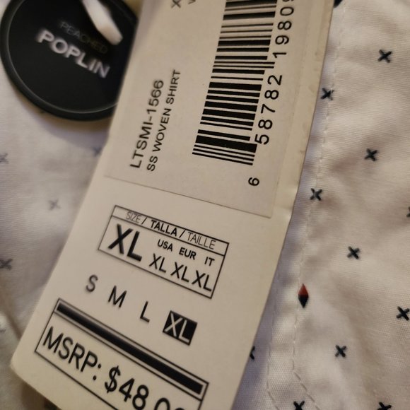 NWT LEVEL TEN Mens Modern Short Sleeve Button Up Size XL - Picture 8 of 9